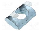Nut; for profiles; Width of the groove: 8mm; with spring leaf FATH