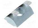 Nut; for profiles; Width of the groove: 6mm; with spring leaf FATH