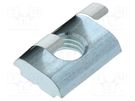Nut; for profiles; Width of the groove: 10mm; with spring leaf FATH