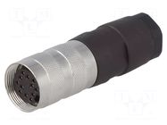 Connector: M16; plug; female; PIN: 12; 3A; 150V; C091A; soldering AMPHENOL