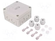 Enclosure: junction box; X: 94mm; Y: 94mm; Z: 57mm; polystyrene; IP54 SPELSBERG