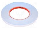 Tape: heat transfer; W: 9mm; L: 33m; Thk: 0.25mm; 0.6W/mK; white 3M