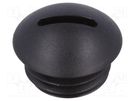 Stopper; M12; 1.5; polyamide; black; 6mm FIX&FASTEN