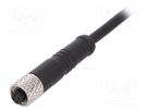Connector: M5; plug; female; cables; PIN: 4; 1A; straight; IP67; 60V BULGIN