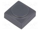 Button; rectangular; grey; polyamide; 15.5x15.5mm Marquardt