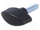 Knob wing; Ext.thread: M8; 16mm; H: 24.5mm; polyamide; W: 40mm ELESA+GANTER