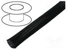 Braid; polyester; Package: 100m; ØBraid : 4÷9nom.5mm; black 4CARMEDIA