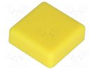 Button; square; yellow; 12x12mm; TACTS-24N-F,TACTS-24R-F NINIGI