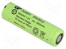 Re-battery: Ni-MH; AA; 1.2V; 1800mAh; Ø14.5x50mm; 180mA GP
