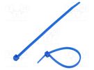 Cable tie; L: 100mm; W: 4.6mm; E/TFE; 80N; blue; Ømax: 22mm; UL94V-0 HELLERMANNTYTON