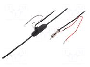 Antenna; automotive,inner; AM,FM; universal,with amplifier; 2.4m MTA