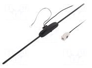 Antenna; automotive,inner; AM,FM; universal,with amplifier; 2.4m MTA