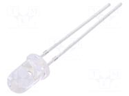 LED; yellow; 5mm; 4000mcd; 15°; Front: convex; 1.7÷2.5VDC FORYARD