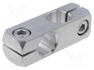 Mounting coupler; cross; D: 16mm; W: 20mm; H: 20mm; L: 59mm; aluminium ELESA+GANTER