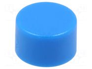 Button; 10.75mm; round; blue SCHURTER