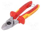 Cutters; insulated; 50mm2; Øcable: 15mm; 1kVAC; Tool length: 165mm KNIPEX