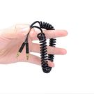 Dudao long stretchable cable AUX mini jack 3.5mm spring ~ 150cm black (L12 black), Dudao