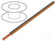 Wire; H05V-K,LgY; stranded; Cu; 0.35mm2; PVC; grey-orange; 200m BQ CABLE
