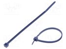 Cable tie; with metal; L: 100mm; W: 2.5mm; polyamide; 60N; blue; MCTS HELLERMANNTYTON