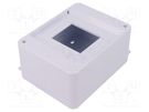 Enclosure: for modular components; IP30; white; No.of mod: 5; ABS PAWBOL