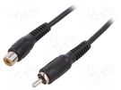Cable; RCA socket,RCA plug; 10m; black LOGILINK