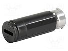 Adapter; cylindrical fuses; 5x20mm; 10A; black; 500VAC; UL94V-0 SCHURTER