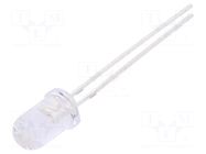 LED; blue; 5mm; 6000mcd; 15°; Front: convex; 2.8÷3.6VDC FORYARD