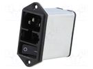 Connector: AC supply; socket; male; 8A; 250VAC; IEC 60320; 0.6mH SCHURTER