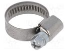 Worm gear clamp; W: 9mm; Clamping: 12÷22mm; chrome steel AISI 430 MPC INDUSTRIES