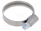 Worm gear clamp; W: 9mm; Clamping: 25÷40mm; chrome steel AISI 430 MPC INDUSTRIES