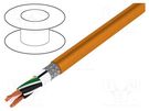 Wire: motor; chainflex® CF886; 4G10mm2; orange; stranded; Cu; PVC IGUS