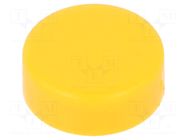 Button; 8.5mm; round; yellow SCHURTER