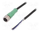 Connection lead; M12; PIN: 4; straight; 10m; plug; 250VAC; 4A; PVC PHOENIX CONTACT