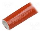 Insulating tube; fiberglass; brick red; -60÷250°C; Øint: 25mm FAVIER