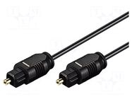 Cable; Toslink plug,both sides; 1.5m; Øcable: 2.2mm GOOBAY