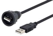 USB CABLE, 2.0 A PLUG-PLUG, 9.8FT, BLACK