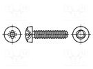 Screw; for metal; 4x30; Head: cheese head; Pozidriv; PZ2; zinc BOSSARD