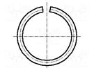 Circlip; spring steel; Shaft dia: 20mm; BN 825; Ring: external BOSSARD