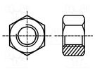 Nut; hexagonal; M4; 0.7; brass; Plating: nickel; 7mm; BN 510 BOSSARD