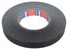Tape: duct; W: 19mm; L: 50m; Thk: 0.31mm; black; natural rubber; 13% TESA