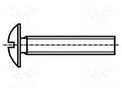 Screw; M6x25; 1; Head: button; slotted; 1,6mm; A2 stainless steel BOSSARD
