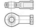 Ball joint; 16mm; M16; 2; right hand thread,inside; steel; DURBAL BOSSARD