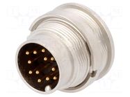 Connector: M16; socket; male; PIN: 12; 3A; 60V; soldering; straight LUMBERG