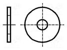 Washer; round; M3; D=14mm; h=0.8mm; acid resistant steel A4 BOSSARD