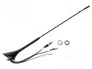 Antenna; car top,automotive; 0.41m; 25dBi; AM,DAB,FM; universal PER.PIC.