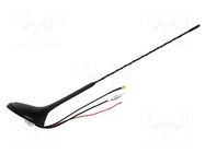 Antenna; car top,automotive; 0.41m; AM,FM,GPS; black PER.PIC.