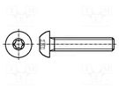 Screw; M3x20; 0.5; Head: button; Torx®; TX10; steel; zinc; ISO 7380 BOSSARD