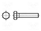 Screw; M4x20; 0.7; Head: hexagonal; brass; without coating; DIN 933 BOSSARD
