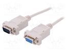 Cable; D-Sub 9pin socket,D-Sub 9pin plug; Len: 1.8m; Øcable: 5mm BQ CABLE