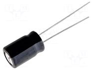 Capacitor: electrolytic; THT; 22uF; 25VDC; Ø5x11mm; Pitch: 2mm; ±20% AISHI